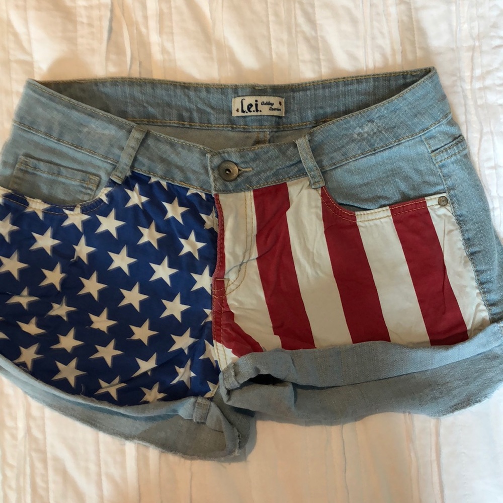 Vintage American flag Jean shorts